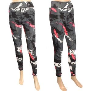 Women's Ankle Length Leggings Coral Splatter